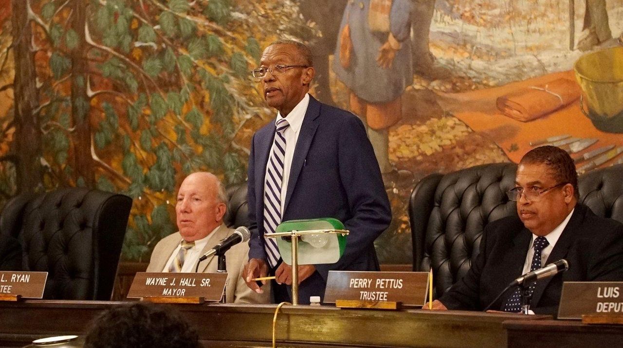 Hempstead Mayor Wayne Hall Sr. returns to work after leave Newsday