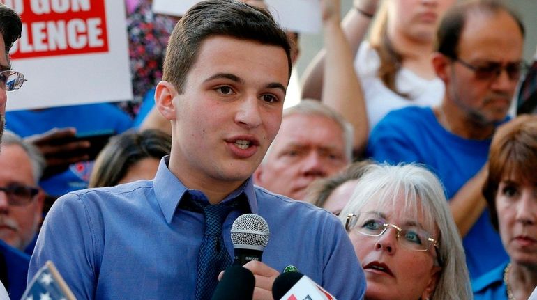 Cameron Kasky, a student at Marjory Stoneman Douglas High School,...