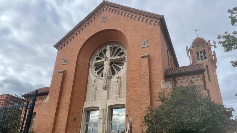 The St. Benedict Church is shown in southwest Baltimore, Monday,...