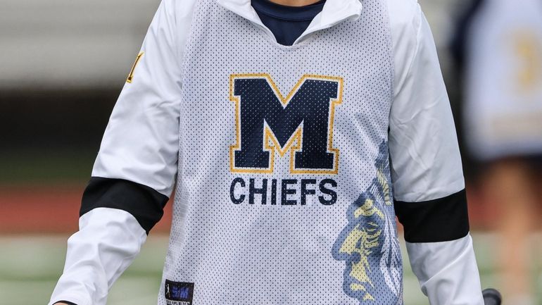 The Massapequa Chiefs logo at a girls lacrosse game last...