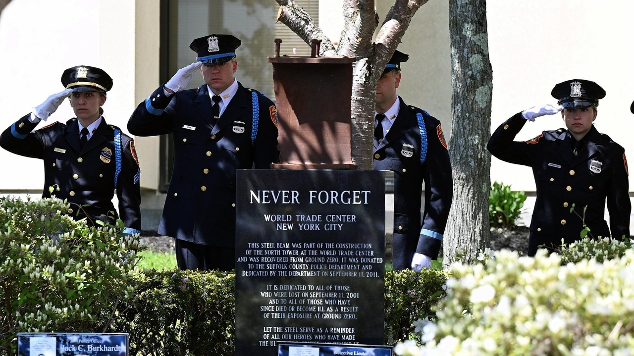 Family, friends, colleagues attend somber ceremony in Yaphank honoring Suffolk County's fallen officers