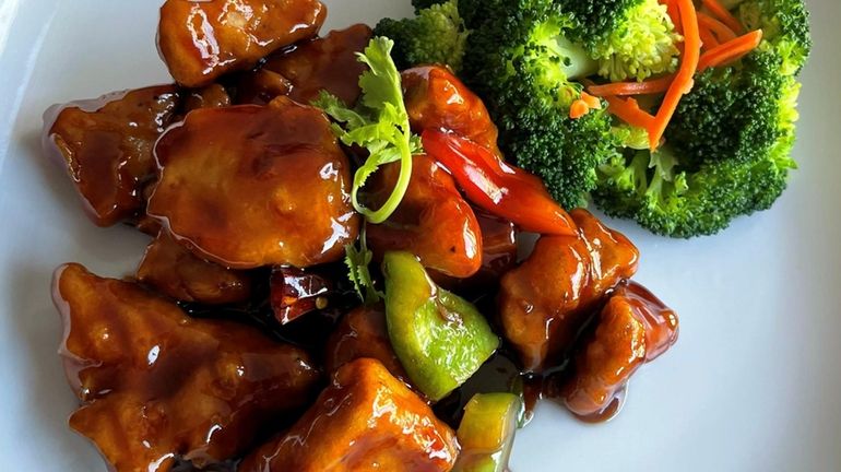 Vegan General Tso's chicken at Marrygold, a new vegan Asian...