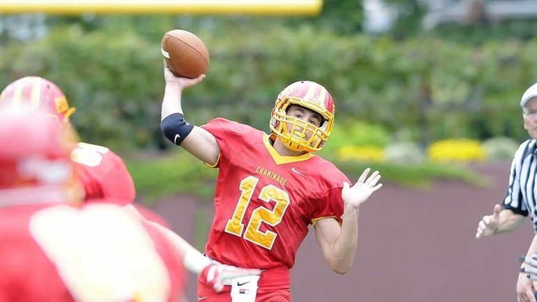 Chaminade quarterback John O'Krepkie passes during a CHSFL football game...