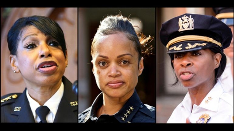 Former Seattle Police Chief Carmen Best, left, Philadelphia Chief Danielle Outlaw,...