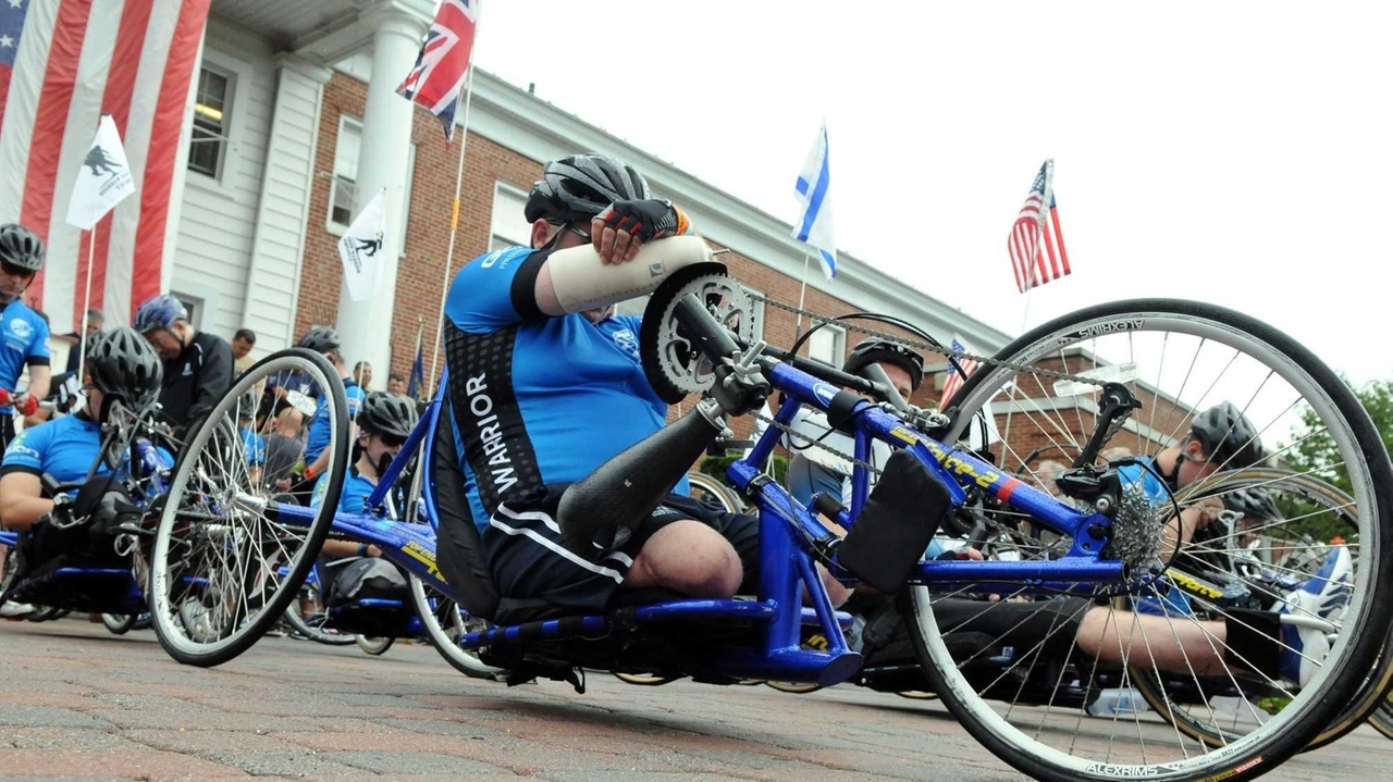Soldier Ride cycles 22 miles from Babylon - Newsday