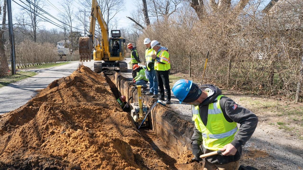 Shelter Island water main project gets underway Newsday