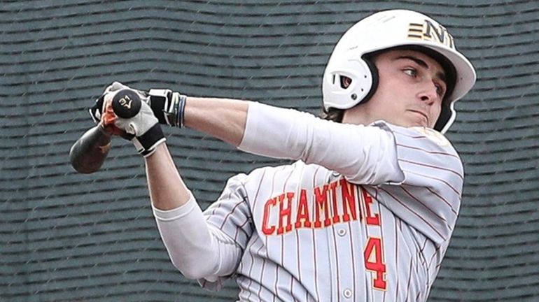 Chaminade's Nick Ungania takes an early at-bat in a CHSAA...