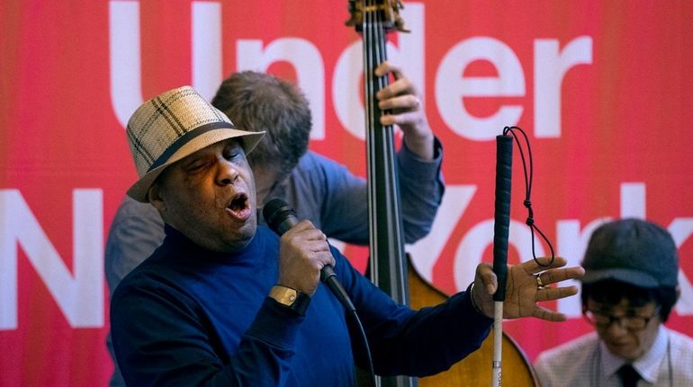 Frank Senior, 63, of Harlem auditions with his group, the...