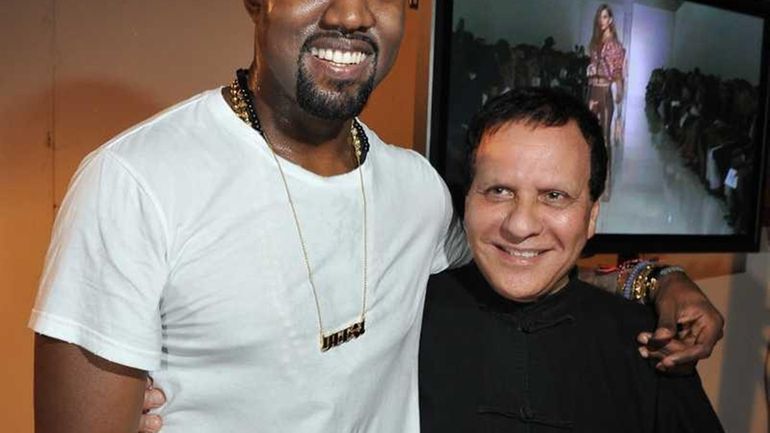 Kanye West and Azzedine Alaia attend the Dw by Kanye...