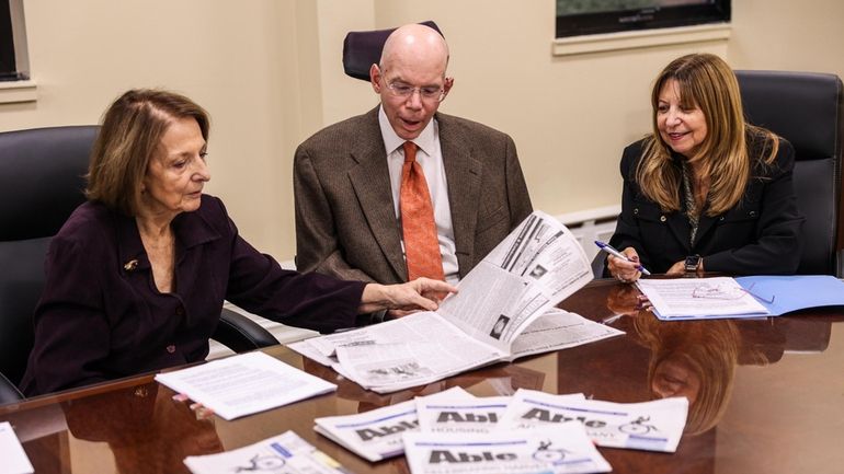 (l-r) Angela Miele Melledy, founder of the Able newspaper; Dr. Chris...