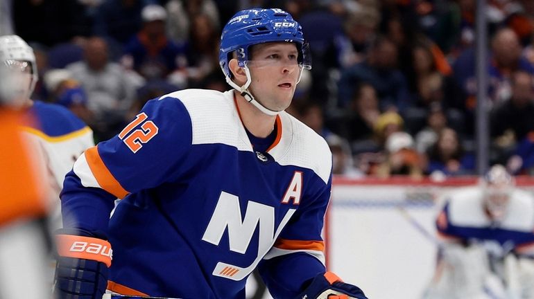 Josh Bailey of the Islanders skates during the third period against...