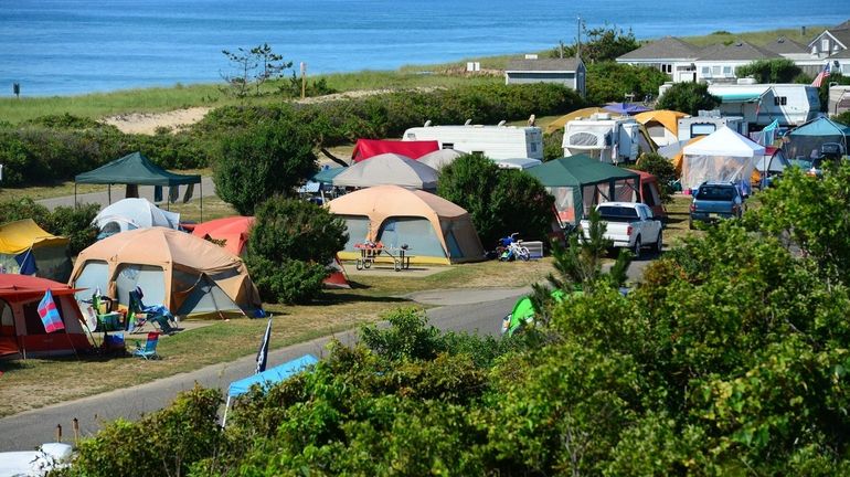 Camp sites at Hither Hills State Park in Montauk on Aug. 2,...