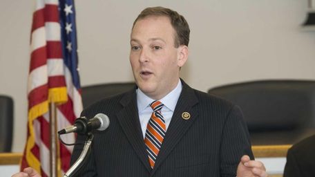 Rep. Lee Zeldin (R-Shirley) speaks at a news