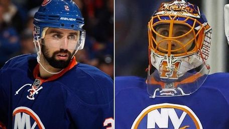 Nick Leddy, left, and Jaroslav Halak are expected