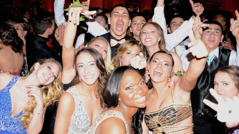 Farmingdale High School students and their dates celebrated