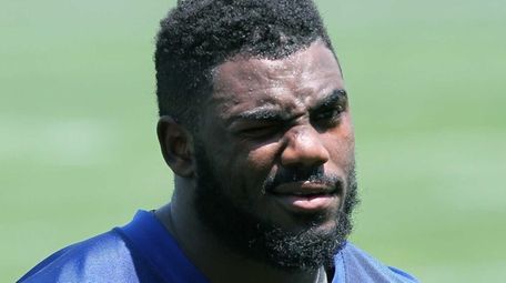 Landon Collins is seen during Giants rookie minicamp