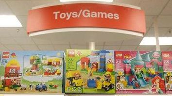 Lego toys are displayed at a Target Store