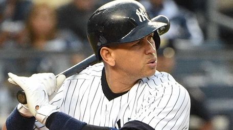 New York Yankees designated hitter Alex Rodriguez bats