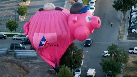 The Bank of American Fork piggy bank balloon