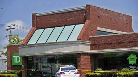 Suffolk County police at the scene of a