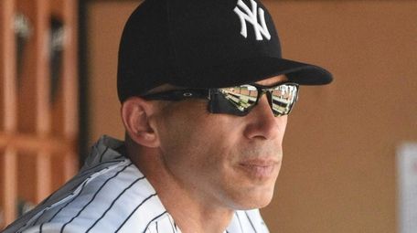 New York Yankees manager Joe Girardi looks on