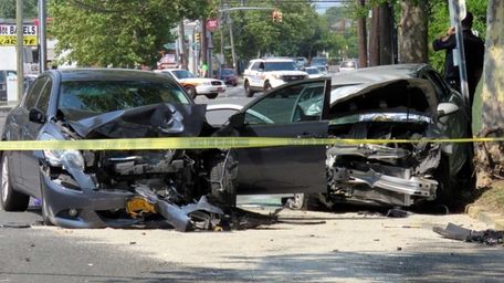 Nassau police at the scene of a fatal