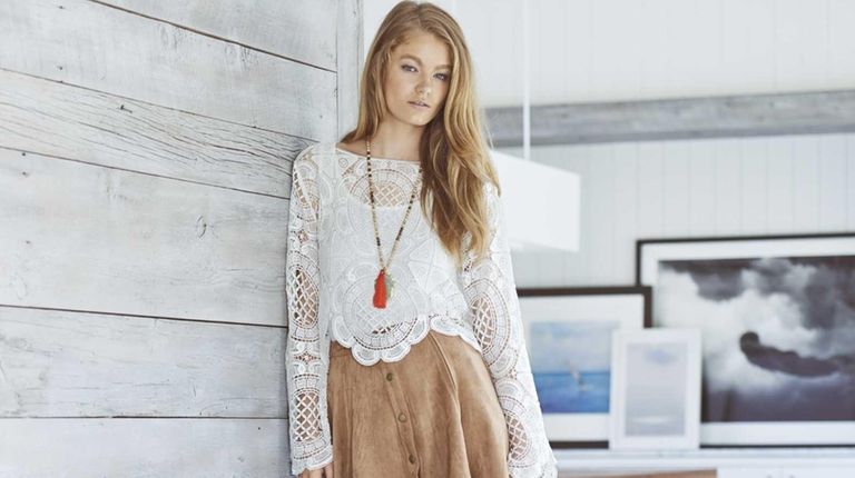 A lacy, retro style top ($68) by Design
