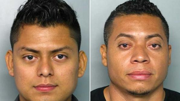 Darwin Barrera, left, 24, of Rockville Centre, and
