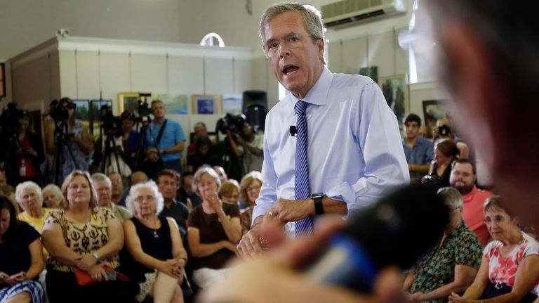 In this Aug. 20, 2015, photo, Republican presidential
