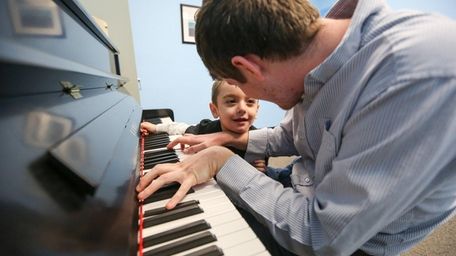 Jake Vassallo of Massapequa, 5, participates in a