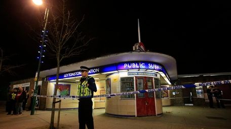 Police cordon off Leytonstone Underground Station in east
