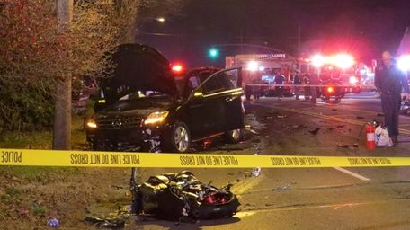 Nassau County police respond to a fatal motorcycle