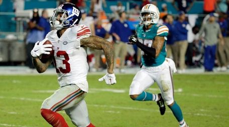 Giants wide receiver Odell Beckham Jr. runs for