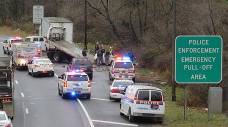 Police respond to the scene of a fatal