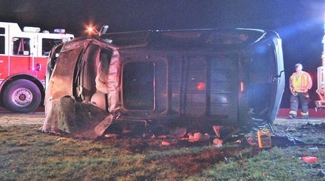 First responders at the scene of an accident