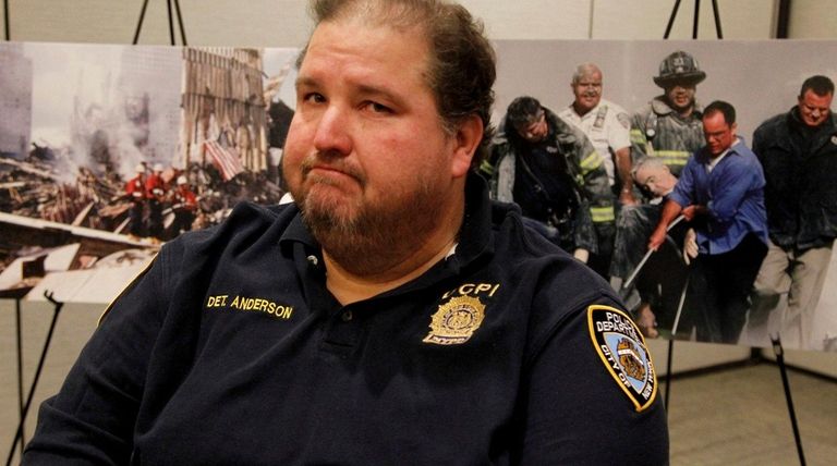Retired NYPD Det. Kenny Anderson listens on Thursday,