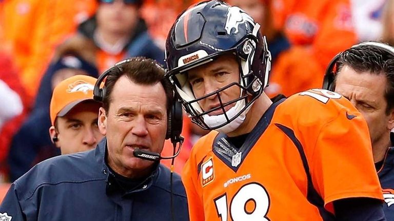 Head coach Gary Kubiak of the Denver Broncos