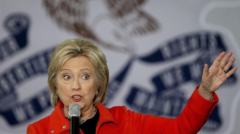 Democratic presidential candidate former Secretary of State Hillary