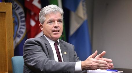 Suffolk County Executive Steve Bellone speaks at a