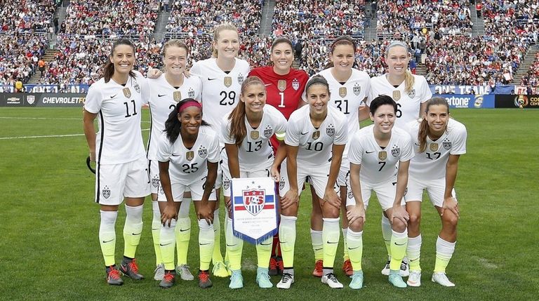The starting lineup for the United States
