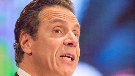 New York Gov. Andrew Cuomo delivers his State