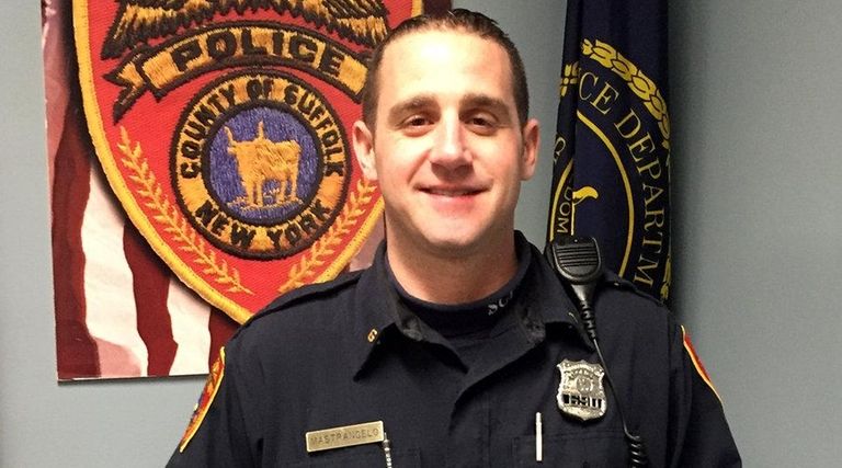 Suffolk Police Officer Bryan Mastrangelo helped a choking