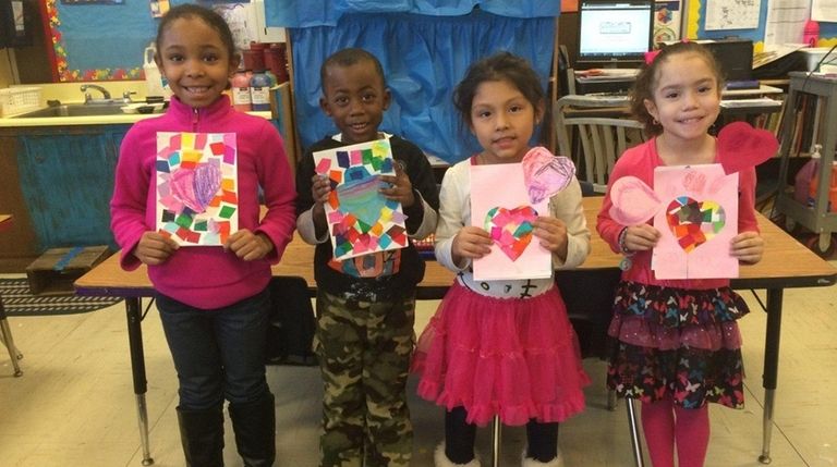 In Freeport, kindergartners at Columbus Avenue Elementary School