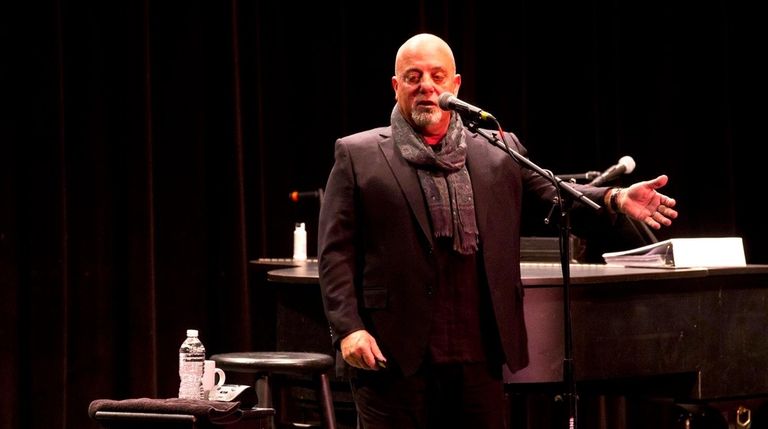 Billy Joel speaks during a question-and-answer session at