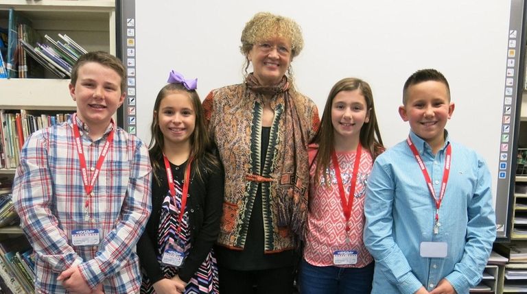 Author Mary Pope Osborne with Kidsday reporters from