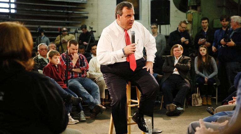 Chris Christie speaks at a town hall event