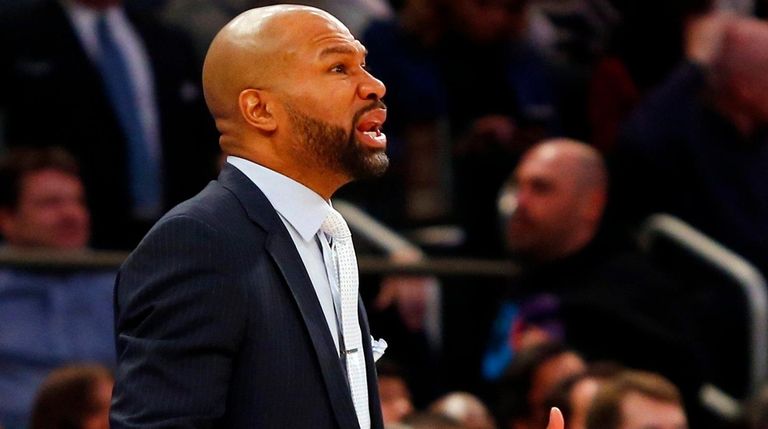 Head coach Derek Fisher of the New