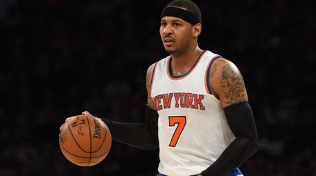 New York Knicks forward Carmelo Anthony brings