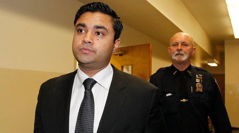 Raj Jadeja, seen leaving court in Mineola on