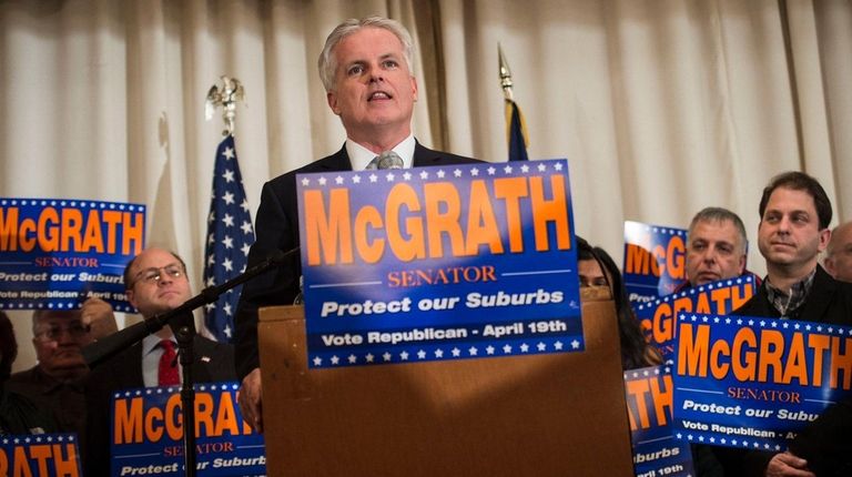 Republican candidate Chris McGrath announces his run for